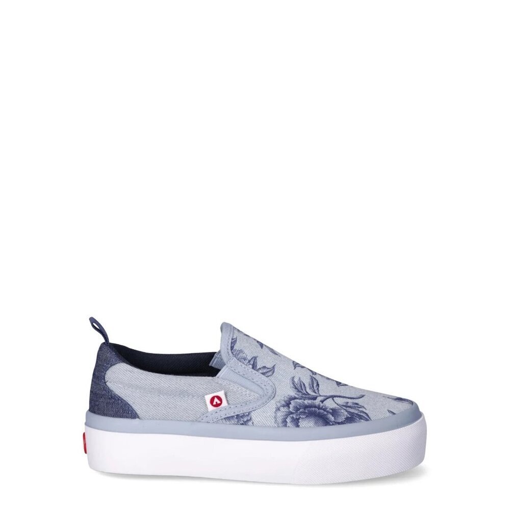 Airwalk Girls Slip-On Twin Gore Skate Shoes, Size 3, Slip-On, Round Toe Demin - Picture 2 of 5